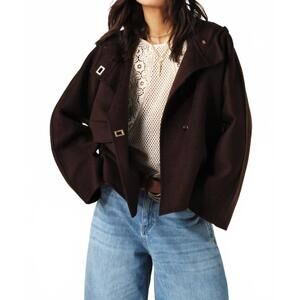 NEW BA&SH kove coat in chocolat